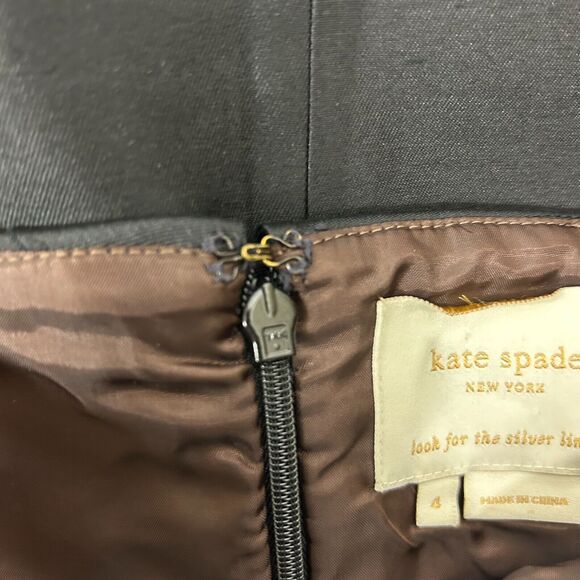 KATE SPADE Kay Dress-Strapless Silk Faille w Bow-Cocktail Party Mini- Black Sz 4 - Picture 3 of 7